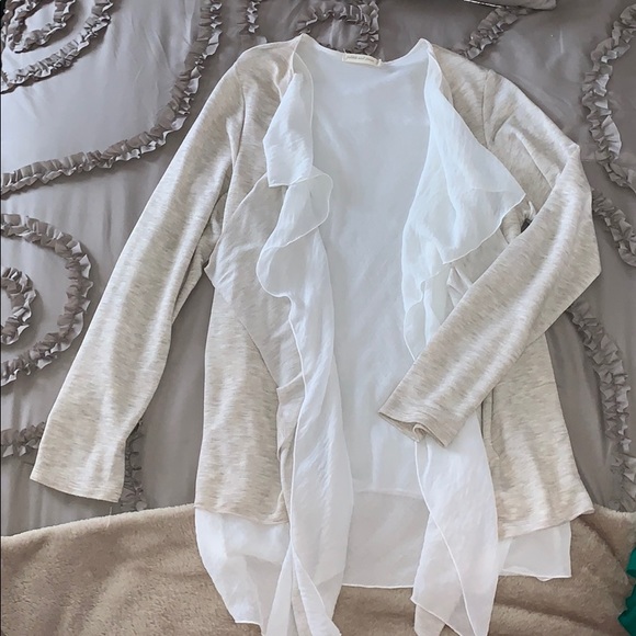 White and Cream Layered Cardigan - Picture 1 of 3